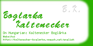 boglarka kaltenecker business card