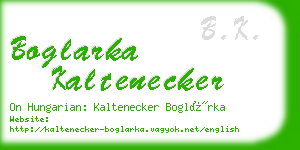 boglarka kaltenecker business card